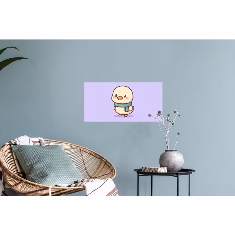 Muursticker - Eend - Sjaal - Paars — 4