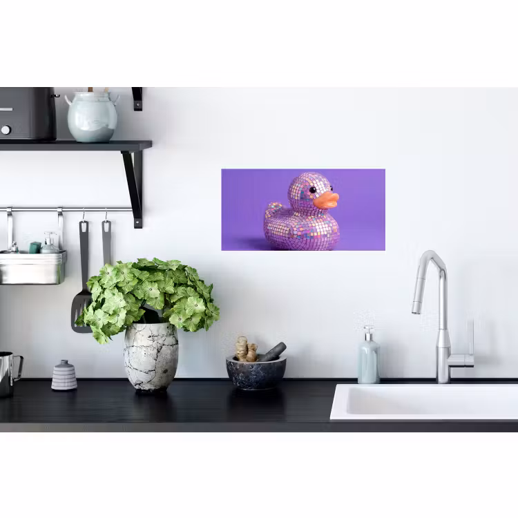 Muursticker - Disco - Eend - Paars — 2