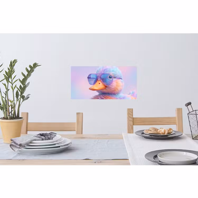 Muursticker - Eend - bril - Pastel — 3