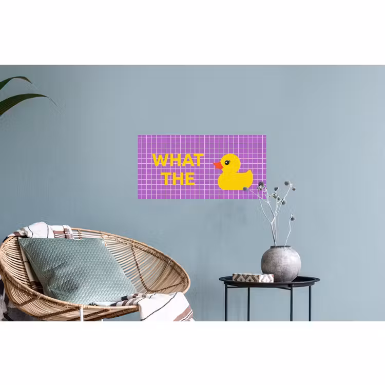 Muursticker - Tekst - Eend - Paars — 4