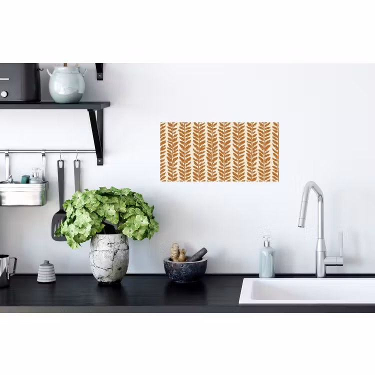 Muursticker - Textuur - Bladeren - Oker — 2