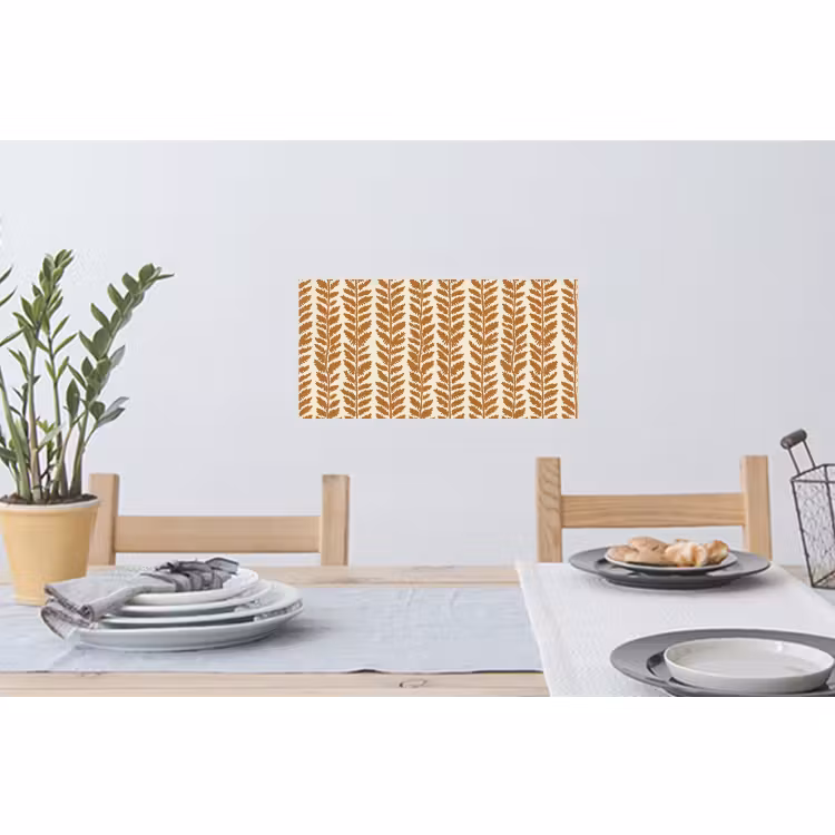 Muursticker - Textuur - Bladeren - Oker — 3