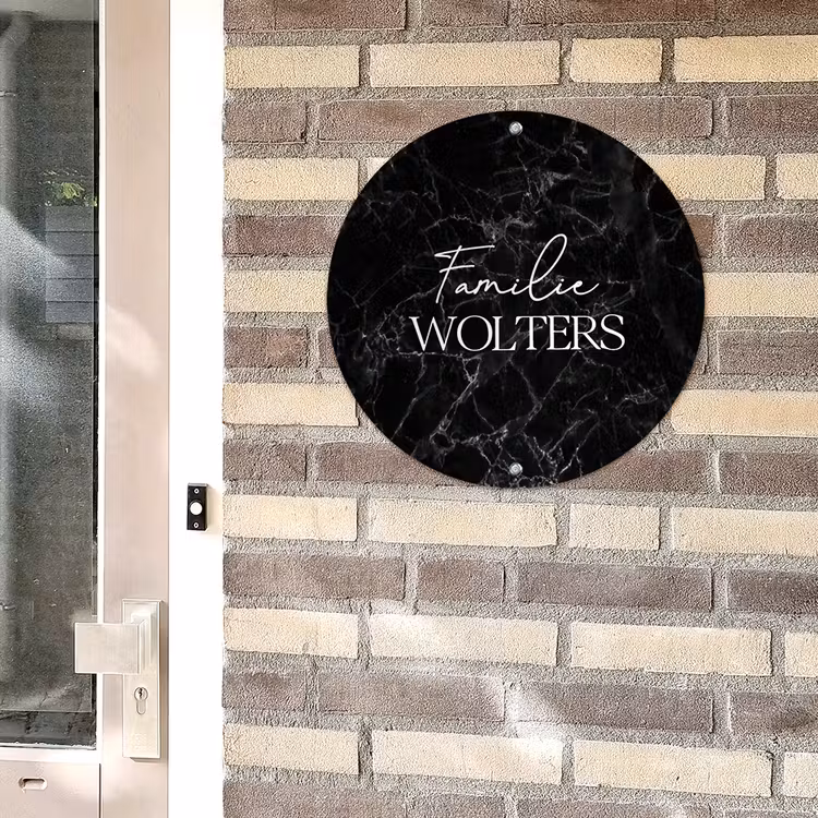 Naambordje Voordeur Marmer — 3