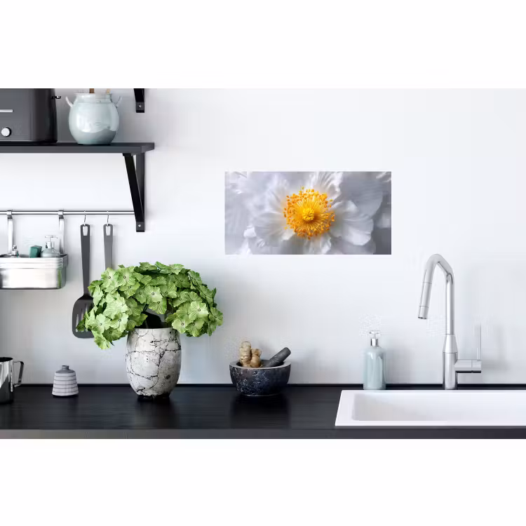 Muursticker - Wit - Bloem - Elegant — 2