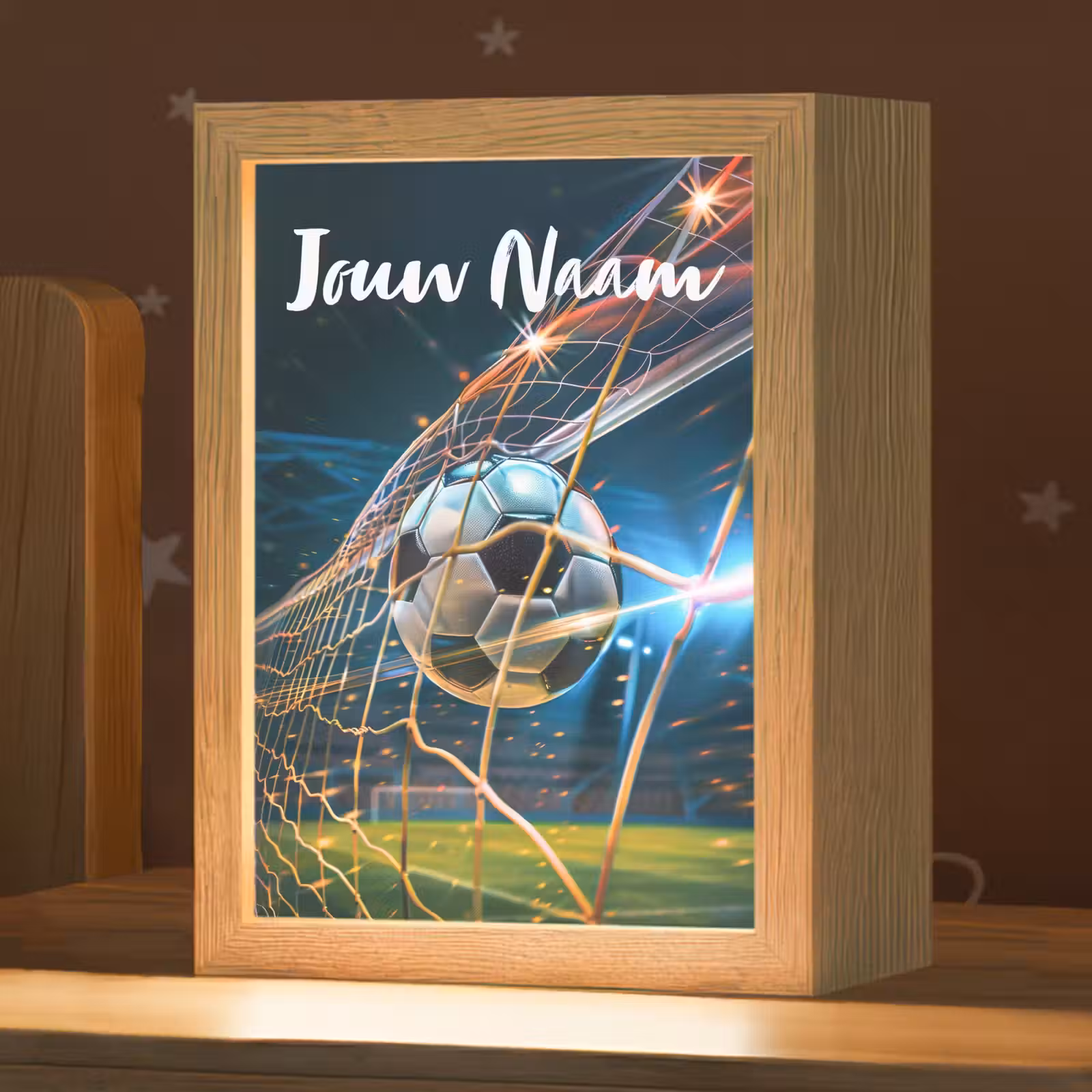 Nachtlampje met naam - Voetbal - Goal - Sport - Jongens — 1