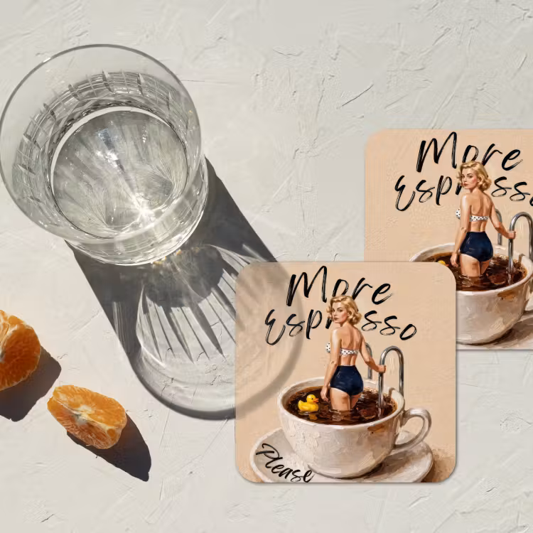 Onderzetter​ - More espresso - Koffie - Eend — 2