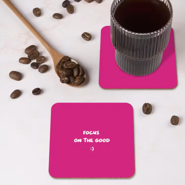 Onderzetter​ - Focus - Smiley - Roze — 4