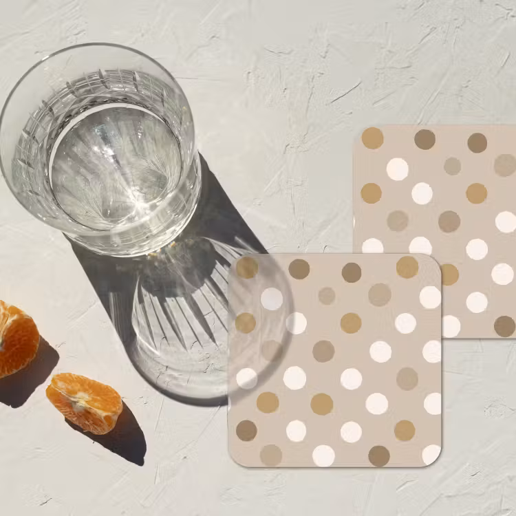 Onderzetter​ - Polka - Dots - Beige — 2