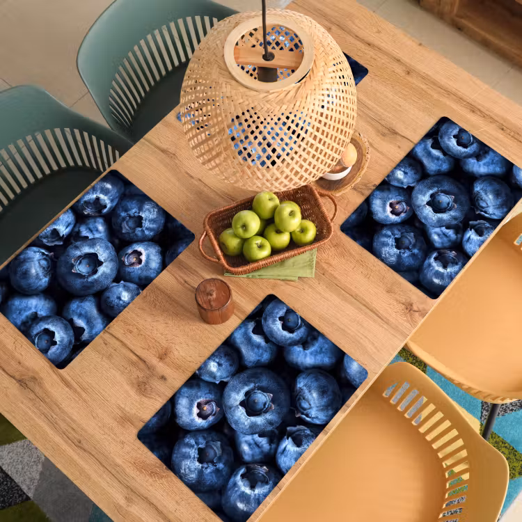 Placemat - 6 stuks - Bessen - Blauw - Fruit — 4