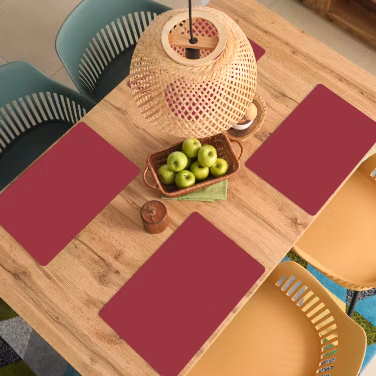 Placemat - 6 stuks - Antique - Ruby - Rood — 4