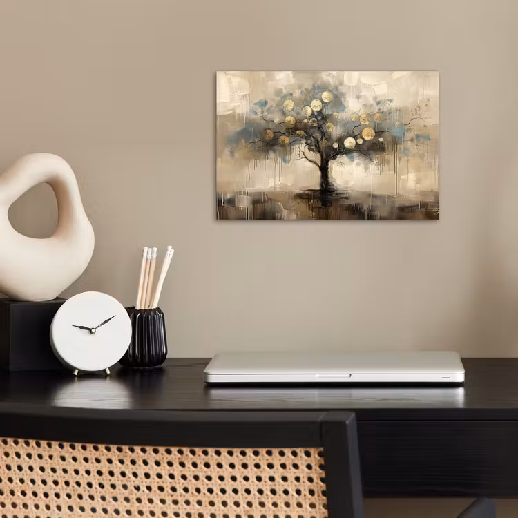 Poster - Beige - Abstract - Boom - Goud — 2