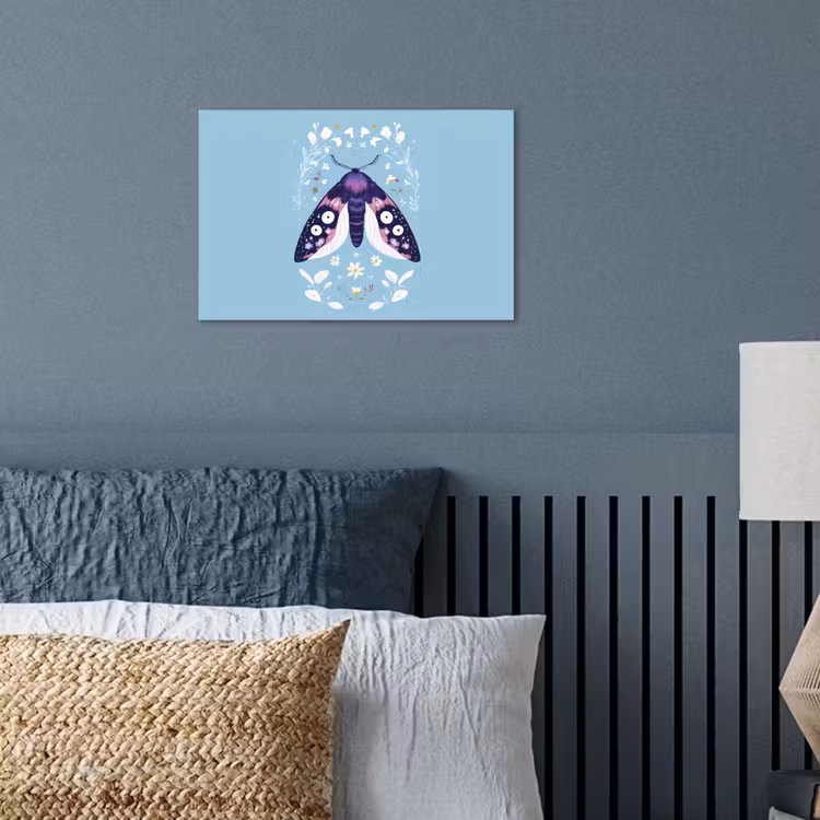 Poster - Bladeren - Wit - Vlinder - Insect — 3