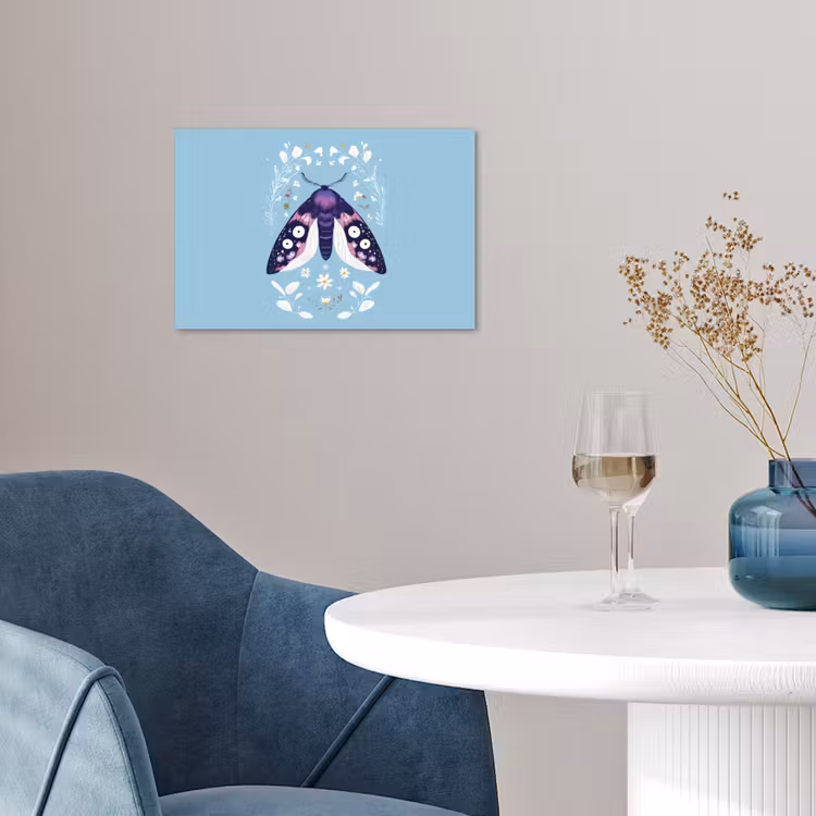Poster - Bladeren - Wit - Vlinder - Insect — 4