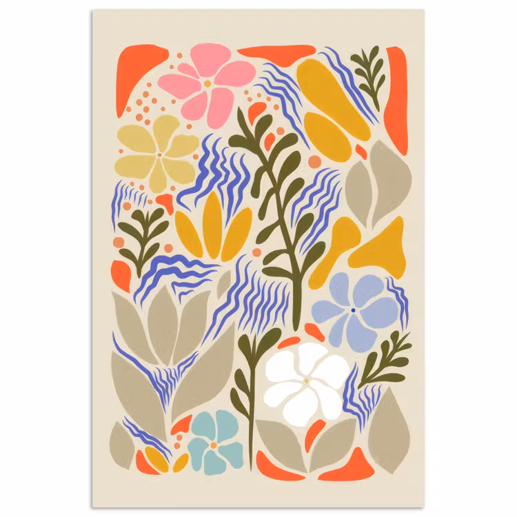 Poster - Abstract - Bloemen - Bladeren — 1