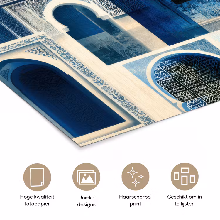 Poster - Abstract - Islamitisch - Blauw - Wit — 5