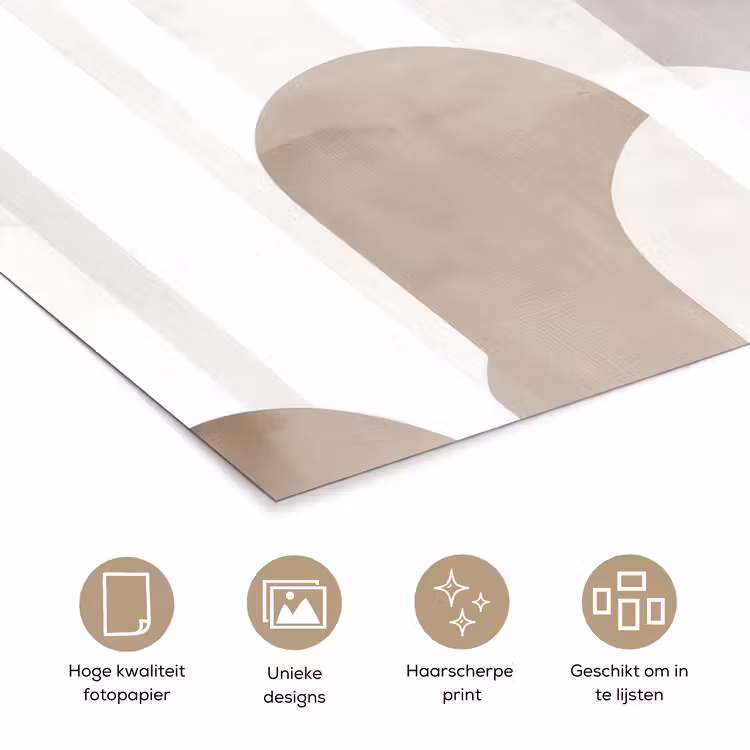 Poster - Abstracte bogen - Modern - Beige — 5