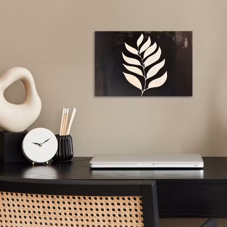 Poster - Blad - Wit - Minimalistisch — 2