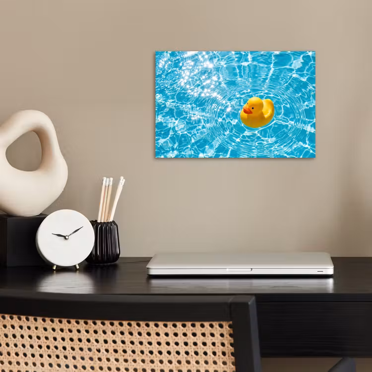 Poster - Badeend - Dobberen - Blauw — 2