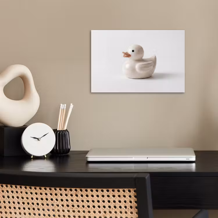 Poster - Badeend - Minimalistisch - Wit — 2