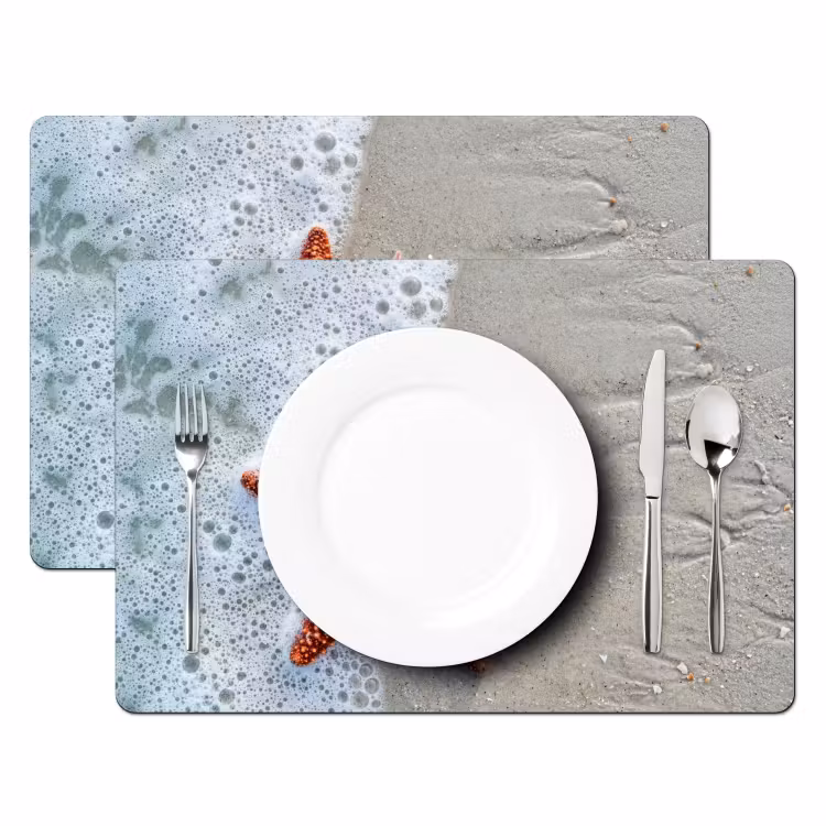 Placemat - 6 stuks - Zeester - Strand - Zee — 2
