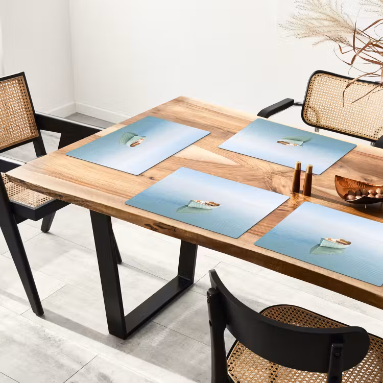Placemat - 6 stuks - Minimalistisch - Boot - Zee — 3