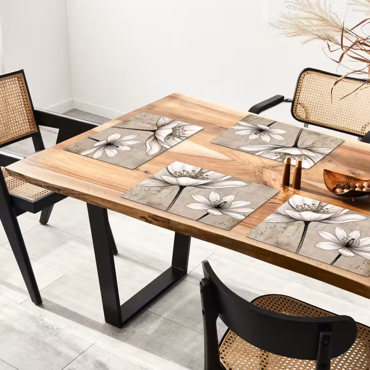 Placemat - 6 stuks - Modern - Design - Wit — 3