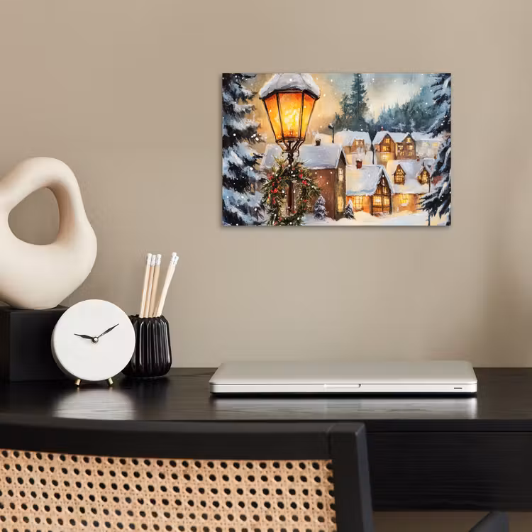 Poster - Kerstdorp - Huizen - Sneeuw - Kerst — 2