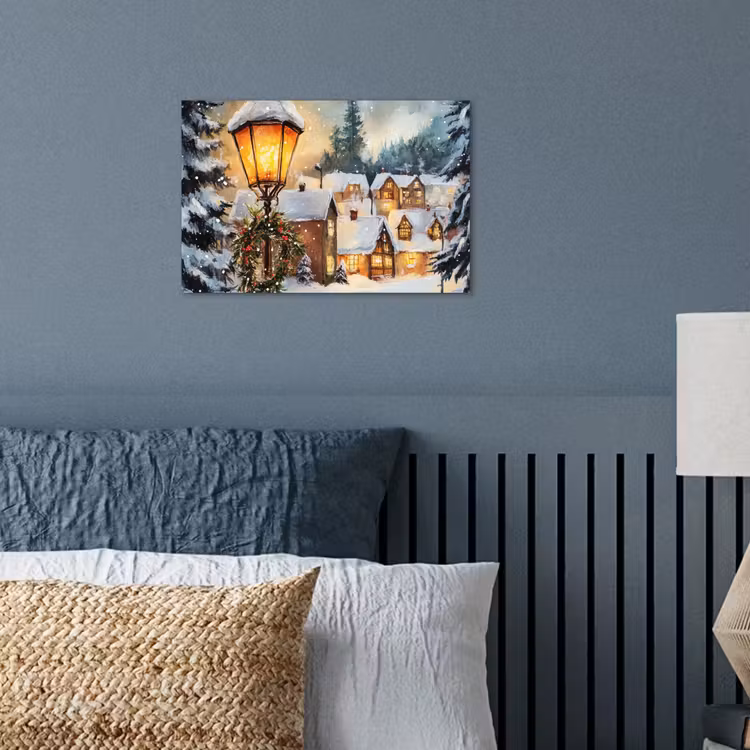 Poster - Kerstdorp - Huizen - Sneeuw - Kerst — 3
