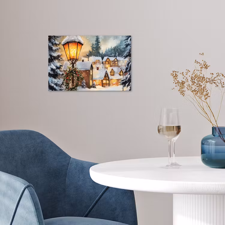 Poster - Kerstdorp - Huizen - Sneeuw - Kerst — 4