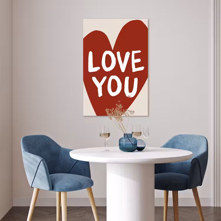 Poster - Loveyou - Hart - Rood — 4