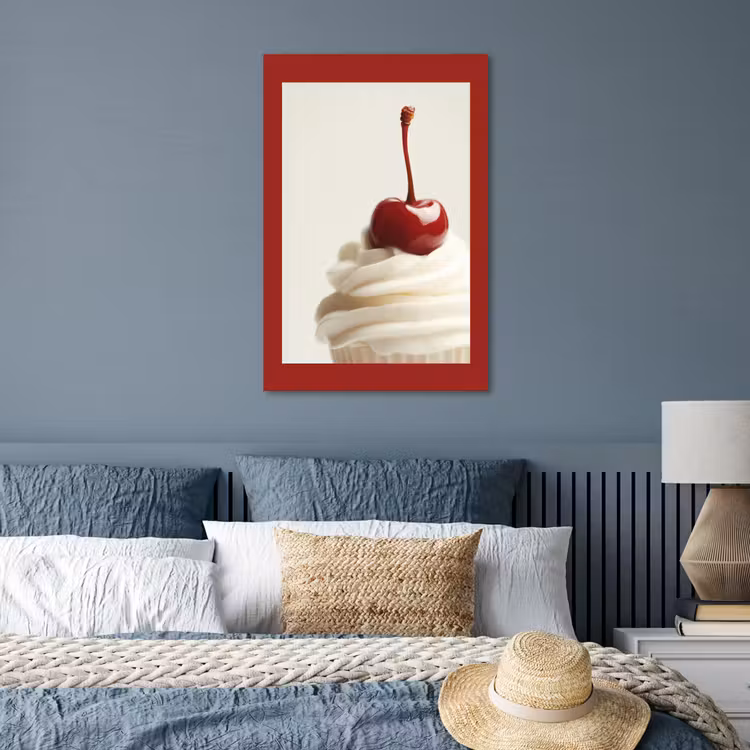 Poster - Cupcake - Kers - Rood — 3