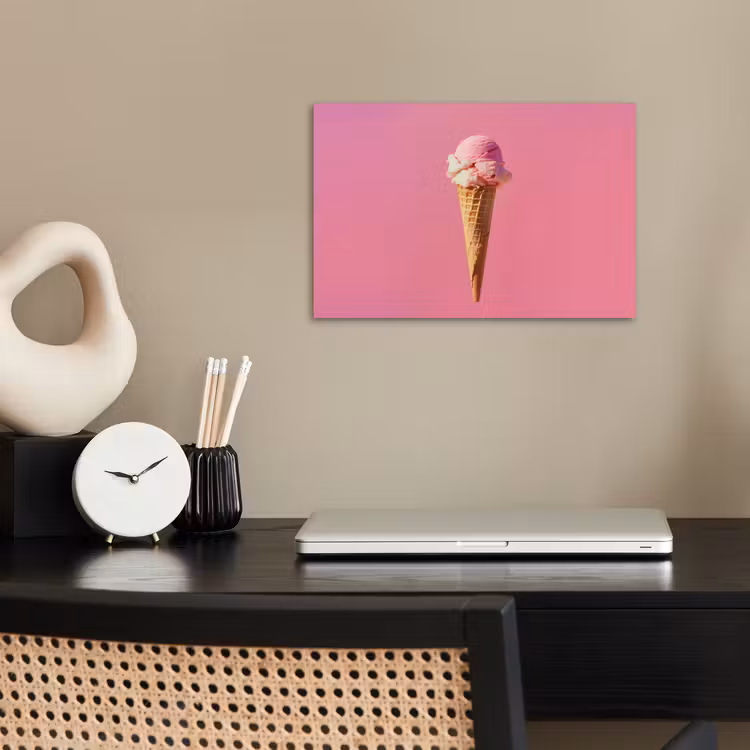 Poster - Hoorntje - Schepijs - Roze — 2
