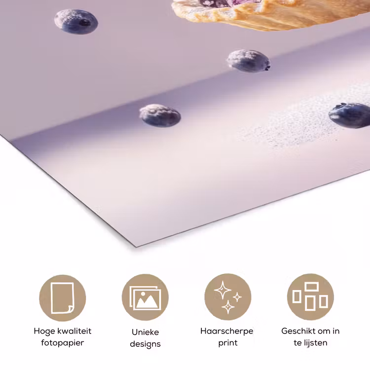 Poster - Eten - Taart - Bessen - Blauw — 5