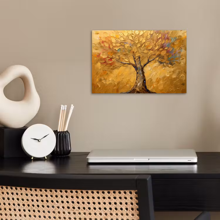 Poster - Goud - Boom - Abstract - Modern — 2