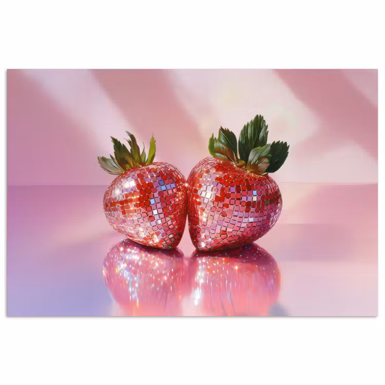 Poster - Disco - Fruit - Glitter - Strawberry — 1