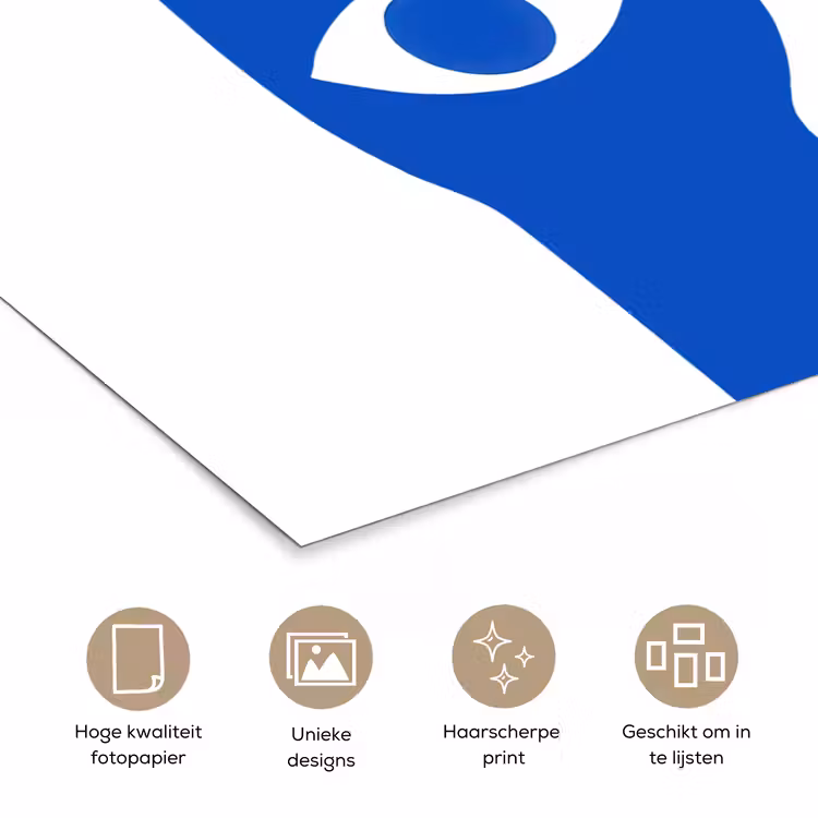 Poster - Handen - Twee - Ogen - Blauw — 5