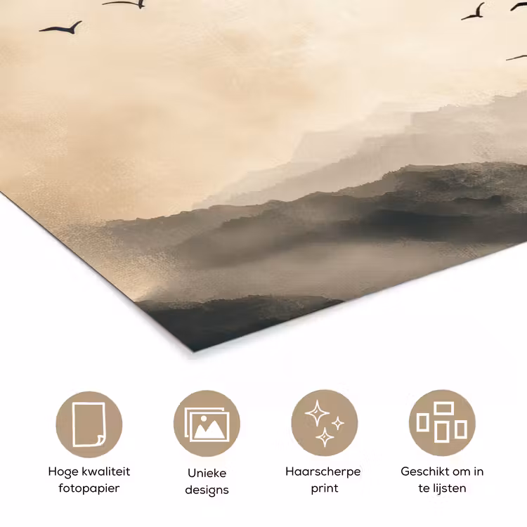Poster - Landschap - Japandi - vogel — 5