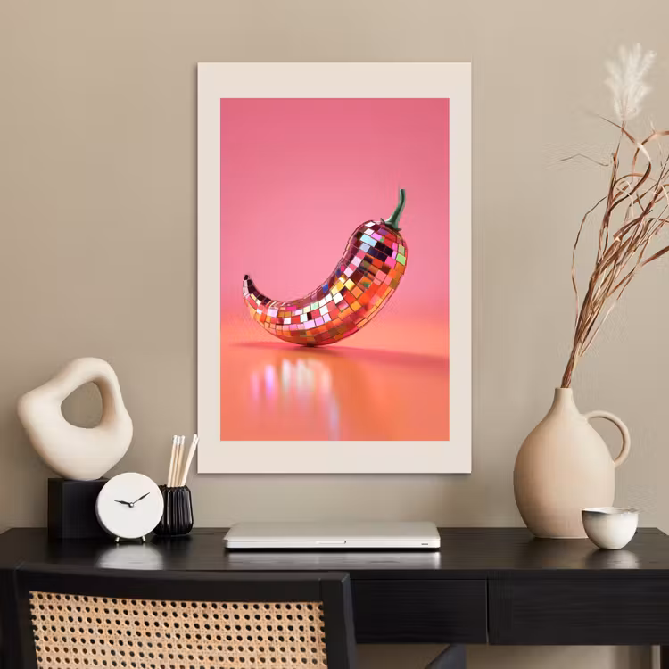 Poster - Disco - Peper - Roze — 2