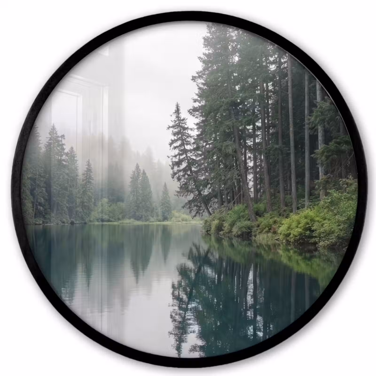 Ronde fotolijst - Bergen - Meer - Bos — 1