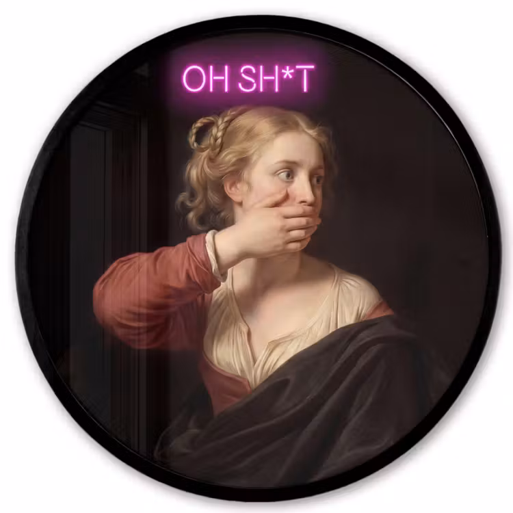 Ronde fotolijst - Quote - Neon - vrouw — 1