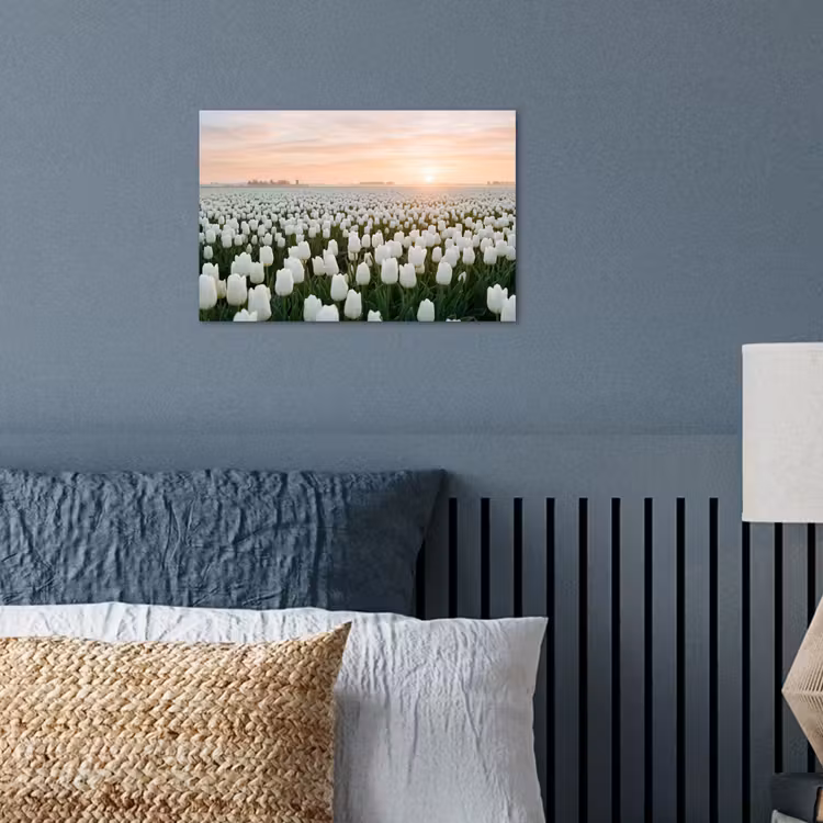 Poster - Tulpen - Landschap - Wit — 3