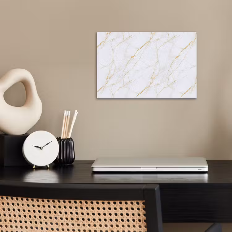 Poster - Wit - Marmer - Goud - Luxueus — 2