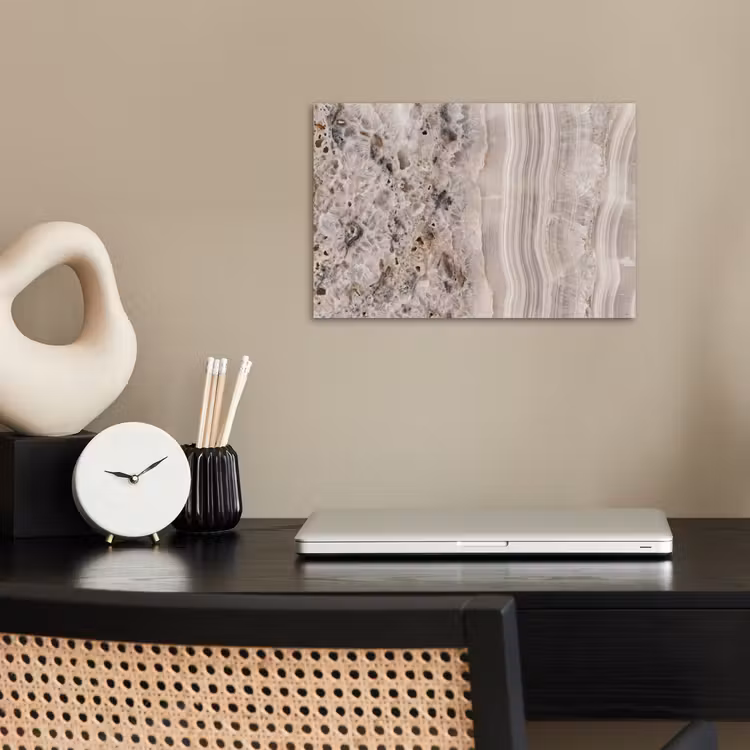 Poster - Steen - Textuur - Abstract - Beige - Wit — 2
