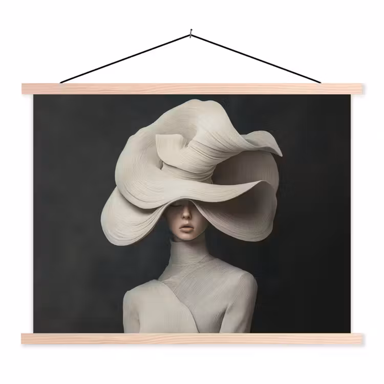 Schoolplaat - Modern - Vrouw - Hoed — 1