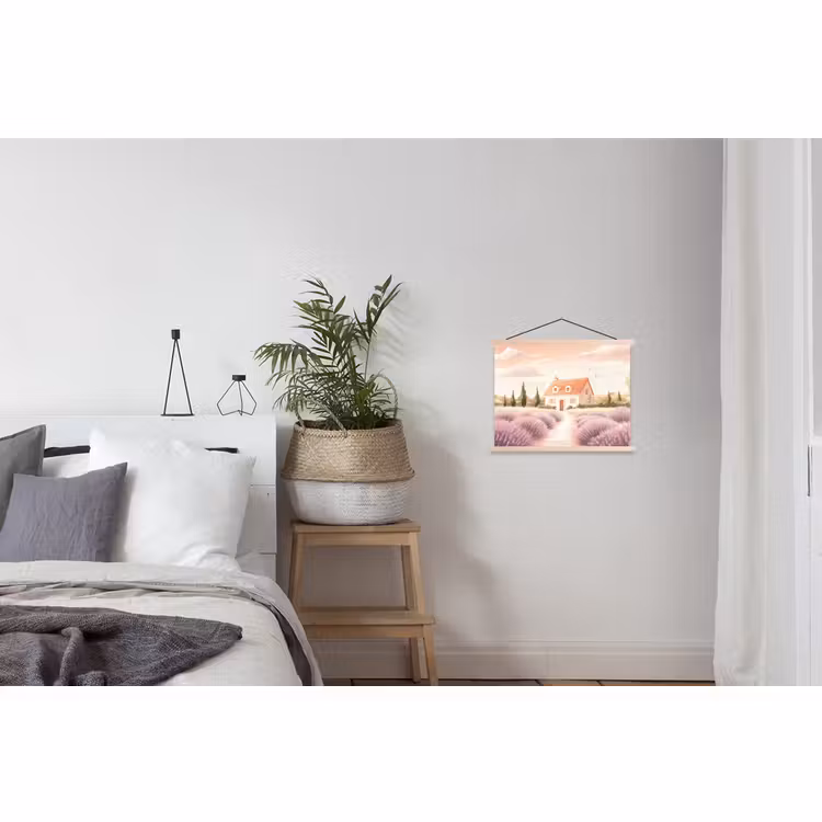 Schoolplaat - Lavendelveld - Huis - Paars — 2