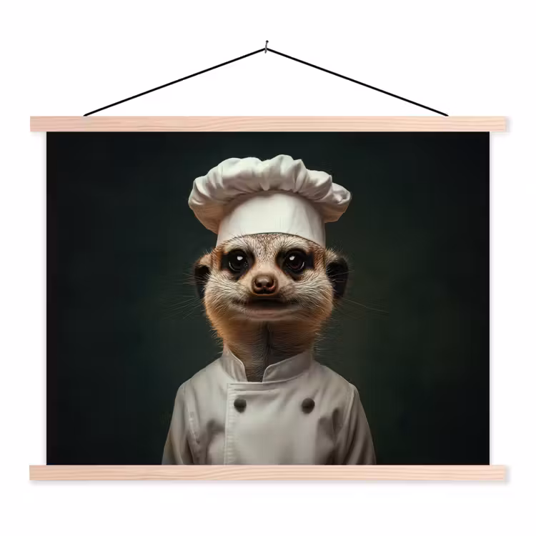 Schoolplaat - Dier - Kok - Stokstaartje — 1
