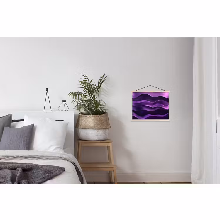 Schoolplaat - Golven - Abstract - Paars — 2