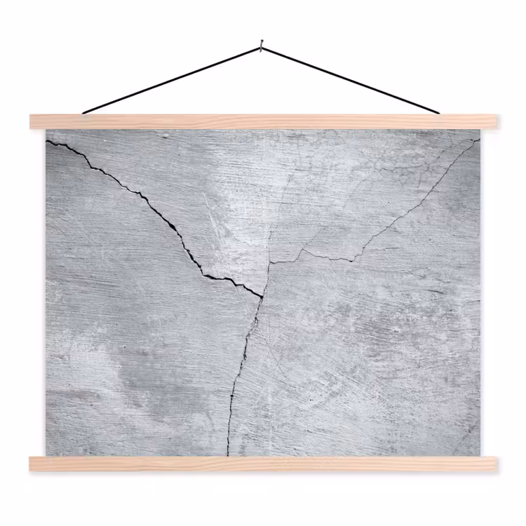 Schoolplaat - Beton - Scheur - Grijs — 1