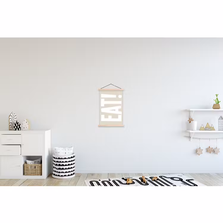 Schoolplaat - Eten - Decoratie - Beige - Wit — 3