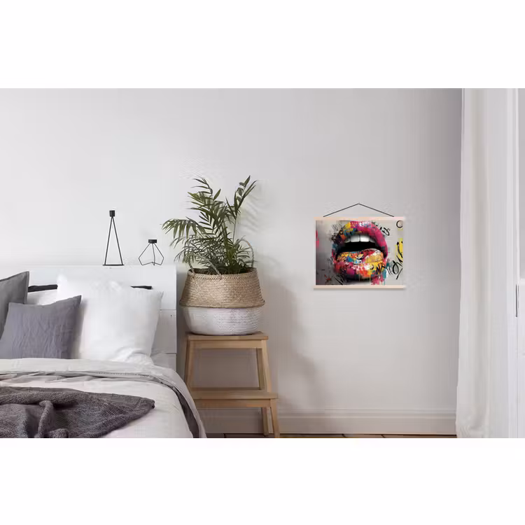Schoolplaat - Lippen - Graffiti - Expressief — 2